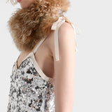 Embroidered sequin dress