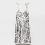 Embroidered sequin dress