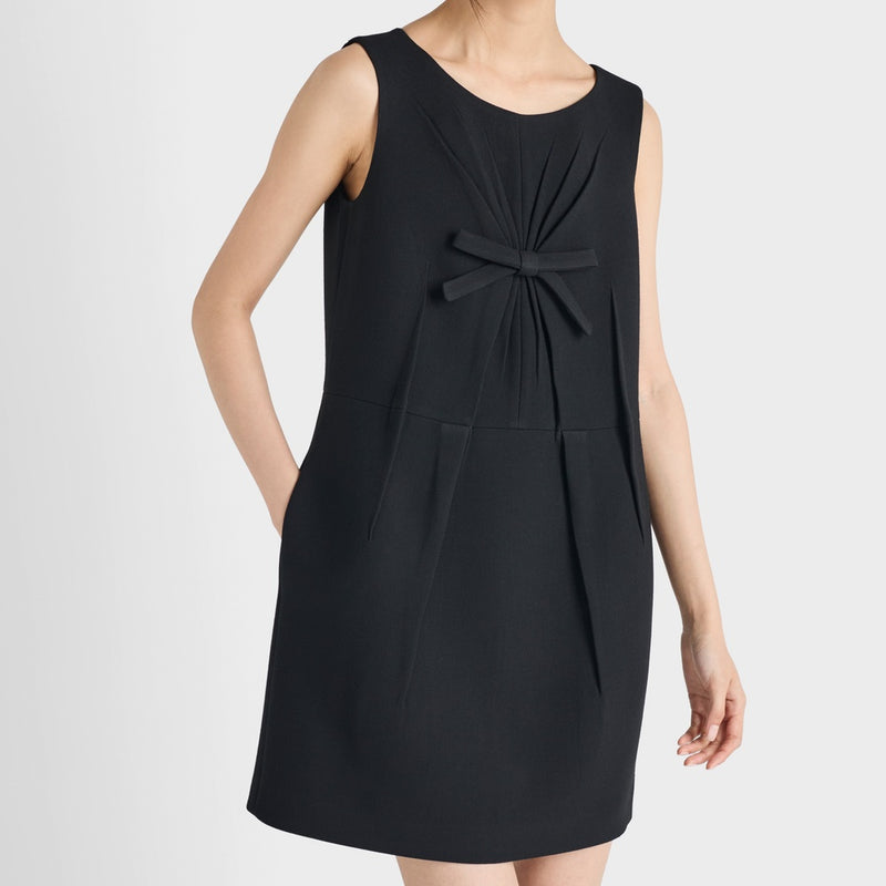 Natté fabric mini-dress