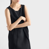 Natté fabric mini-dress