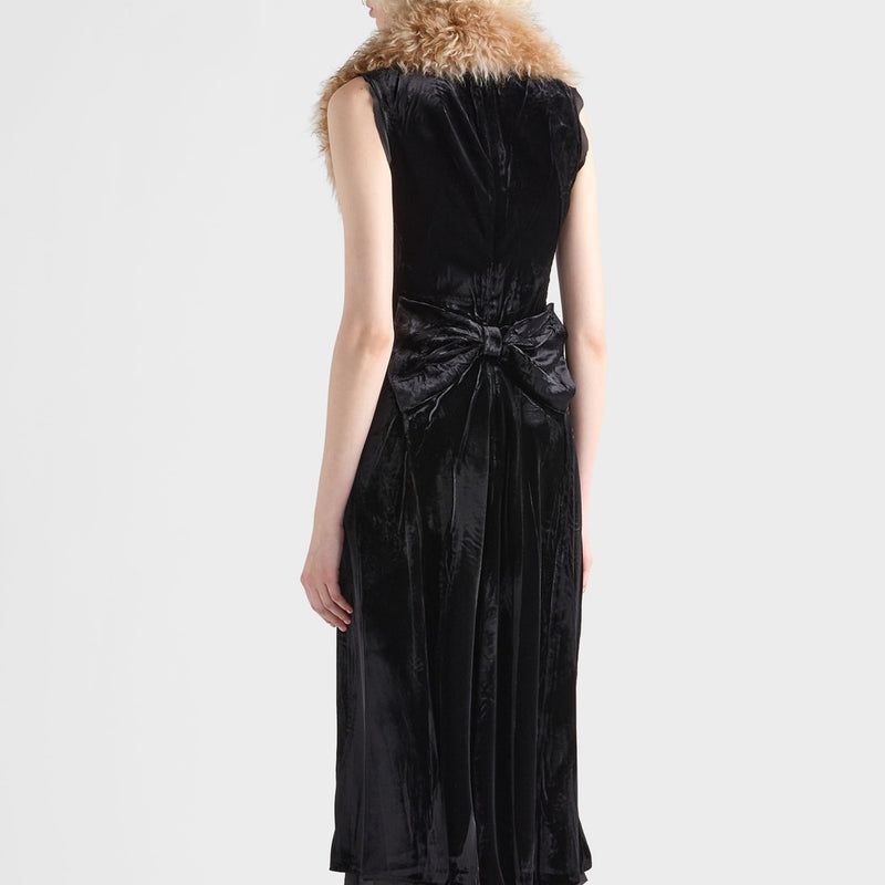 Crushed velvet dress