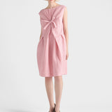 Wool knit dress with bow