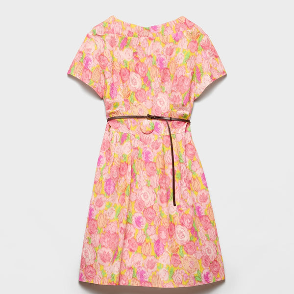 Floral print cloquet dress