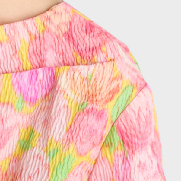 Floral print cloquet dress