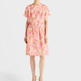 Floral print cloquet dress