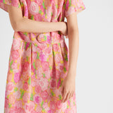 Floral print cloquet dress