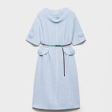 Mouliné wool knit dress