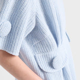Mouliné wool knit dress