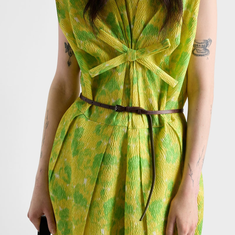 Floral print cloquet dress