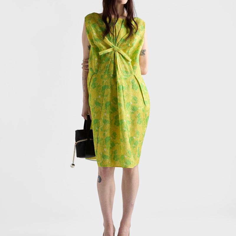 Floral print cloquet dress