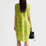 Floral print cloquet dress