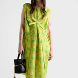 Floral print cloquet dress