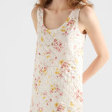 Quilted satin mini dress