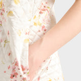 Quilted satin mini dress