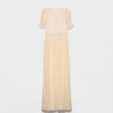 Long silk chiffon dress