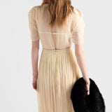 Long silk chiffon dress