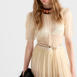 Long silk chiffon dress