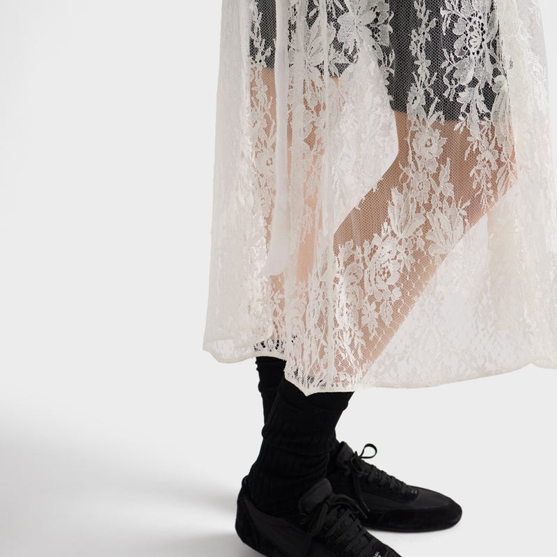 Lace shirt dress