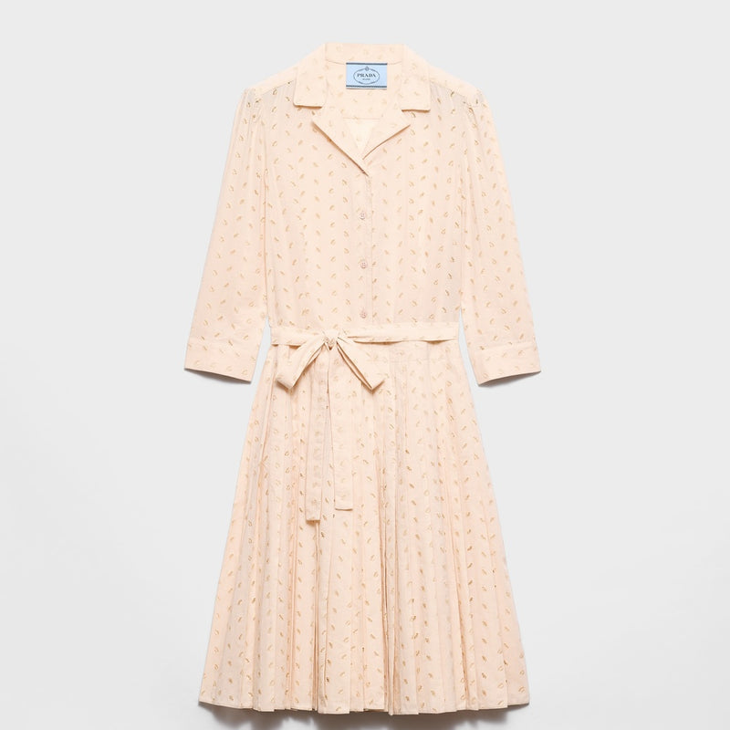 Eyelet lace shirt dress