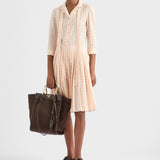 Eyelet lace shirt dress