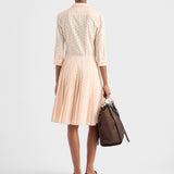 Eyelet lace shirt dress