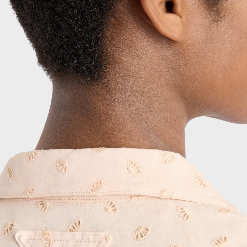 Eyelet lace shirt dress