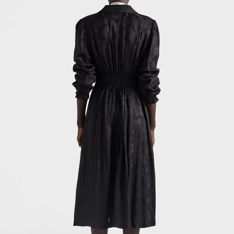 Floral jacquard dress