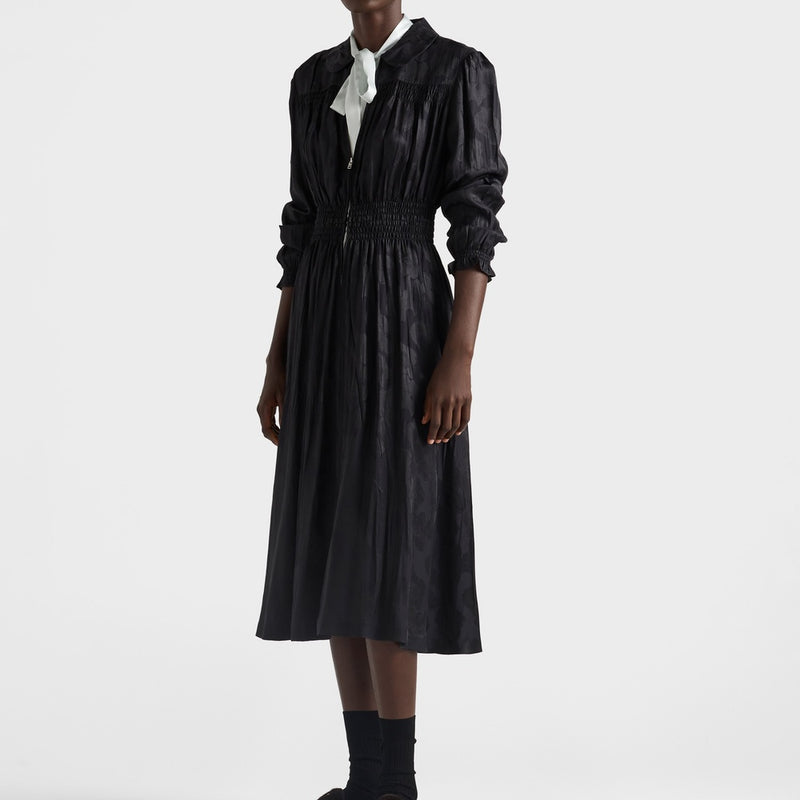 Floral jacquard dress