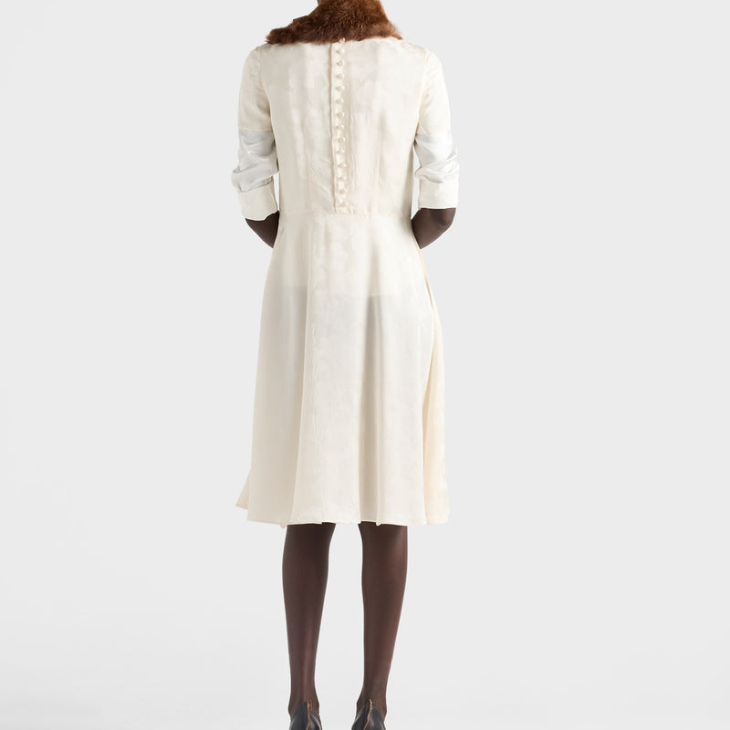 Floral jacquard dress