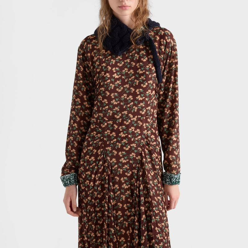 Printed georgette dress