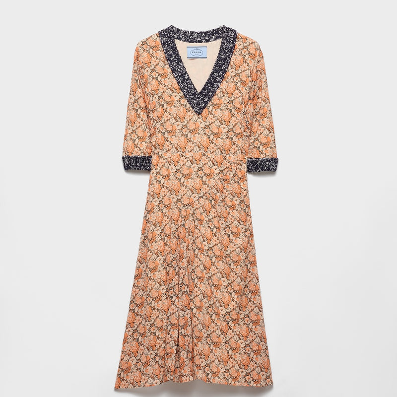 Printed georgette dress