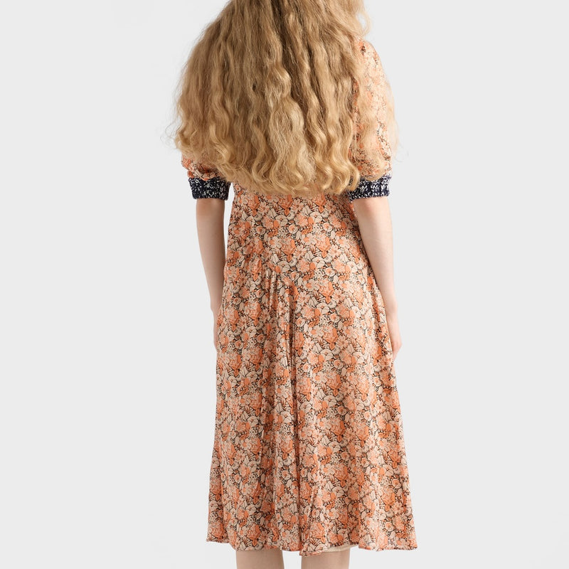 Printed georgette dress