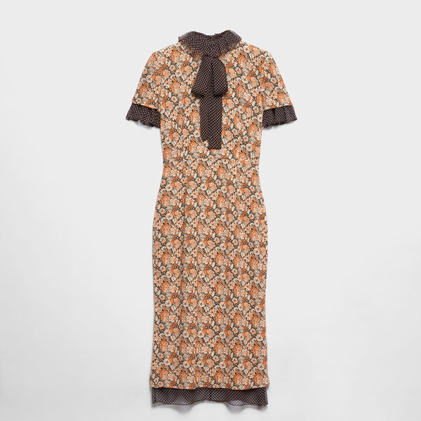 Printed georgette dress