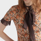 Printed georgette dress