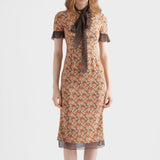 Printed georgette dress