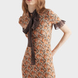 Printed georgette dress