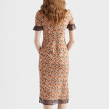 Printed georgette dress