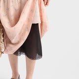 Floral print pongé dress