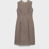 Checked georgette dress