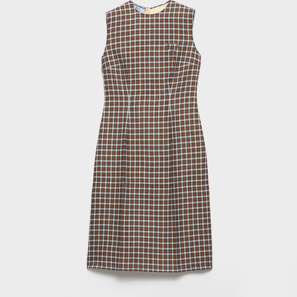 Checked georgette dress