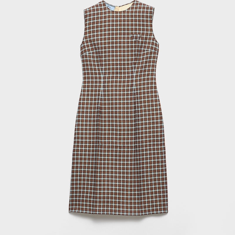 Checked georgette dress