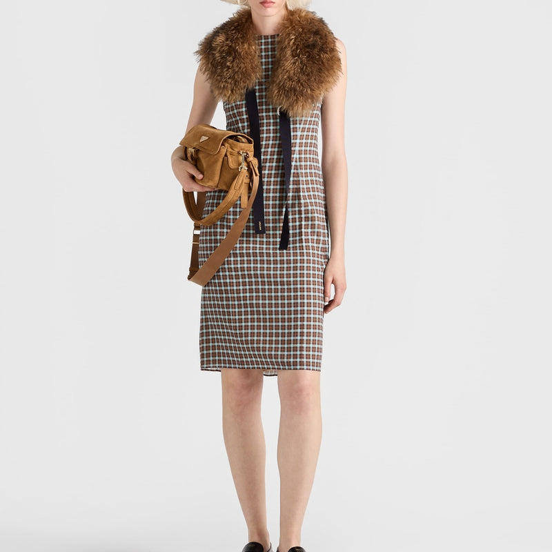 Checked georgette dress