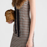 Checked georgette dress