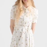 Floral print poplin mini-dress