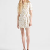 Floral print poplin mini-dress