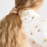 Floral print poplin mini-dress