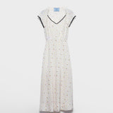 Floral print pongé dress