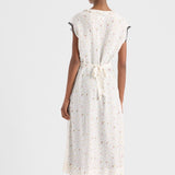 Floral print pongé dress