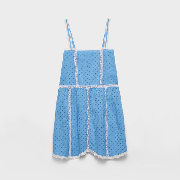 Eyelet lace mini-dress