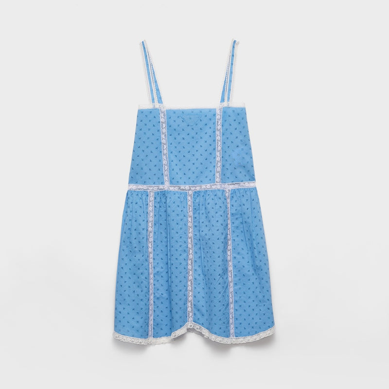 Eyelet lace mini-dress